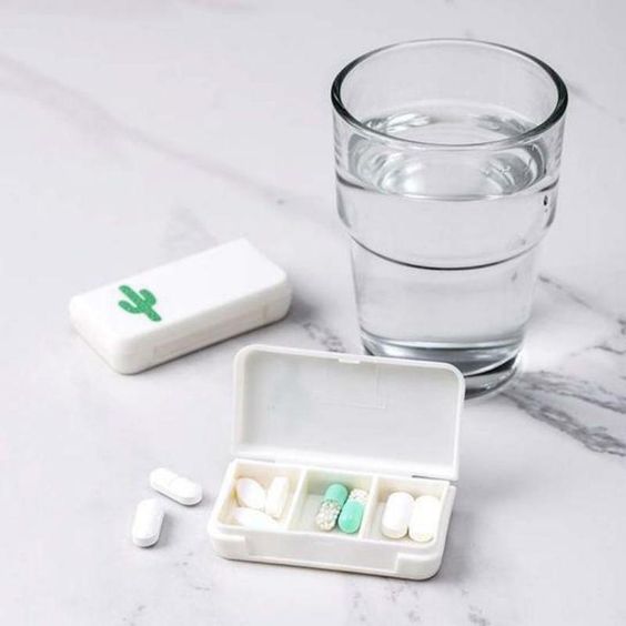 pill box with compartments