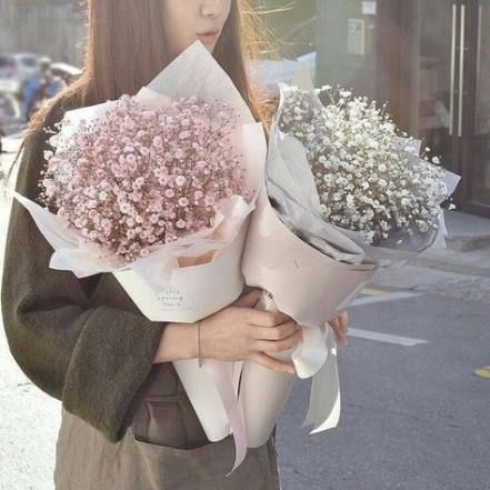 Two baby's breath bouquet