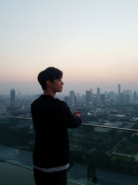 Guy looking at scenery