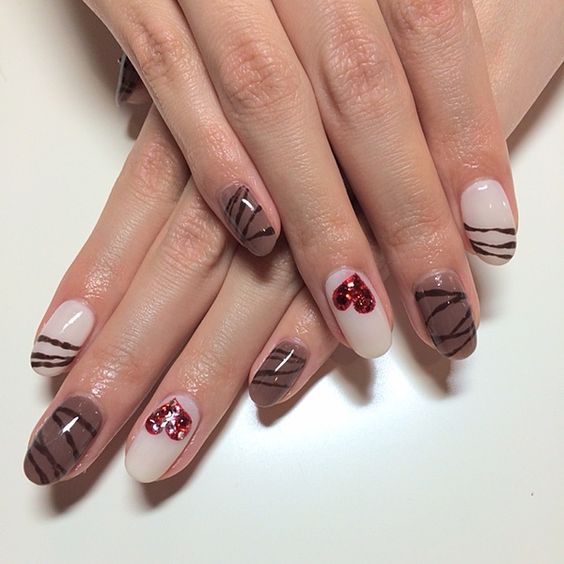 chocolate-inspired nail art