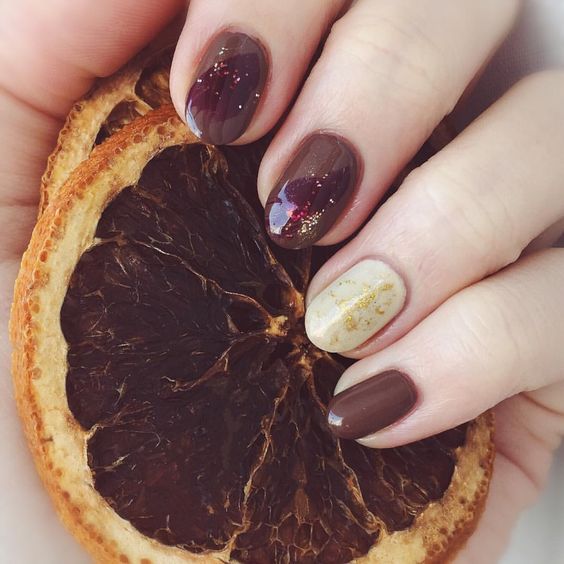 chocolate-inspired nail art