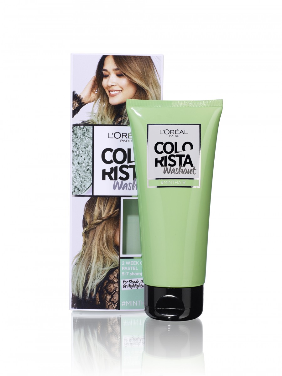 Colorista green hair dye