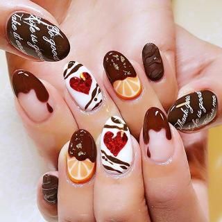 chocolate-inspired nail art
