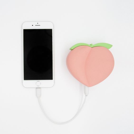 peach portable phone charger