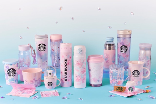 new Starbucks Japan SAKURA drinkware collection is called Spring Misty-Rain