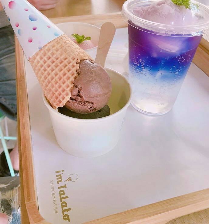 I'm Talato upside down italian ice cream insta-worthy gelato shop in Taichung, Taiwan