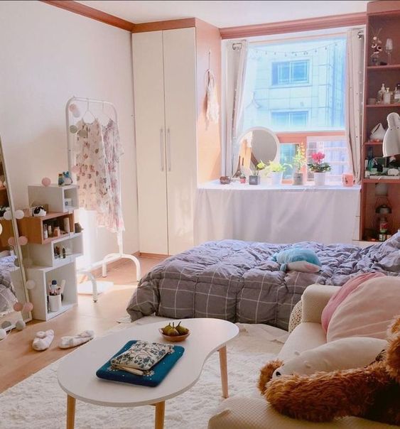 Korean-style bedroom interior design girly and cute