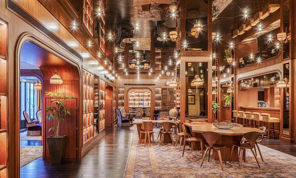best book cafe in singapore Cook & Tras Social Library bar area