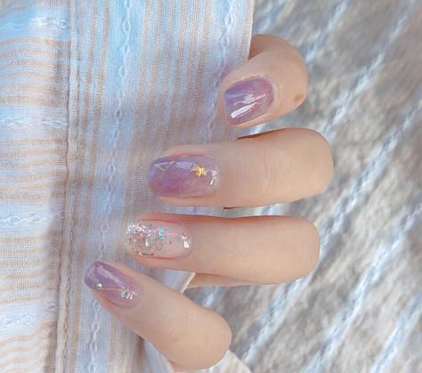 Japanese Nail Art Ideas: Cute Candy-Inspired Nails purple