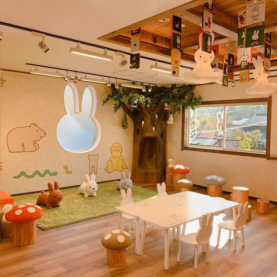 Miffy Sakura Kitchen in kyoto, tokyo, second floor seating area for children