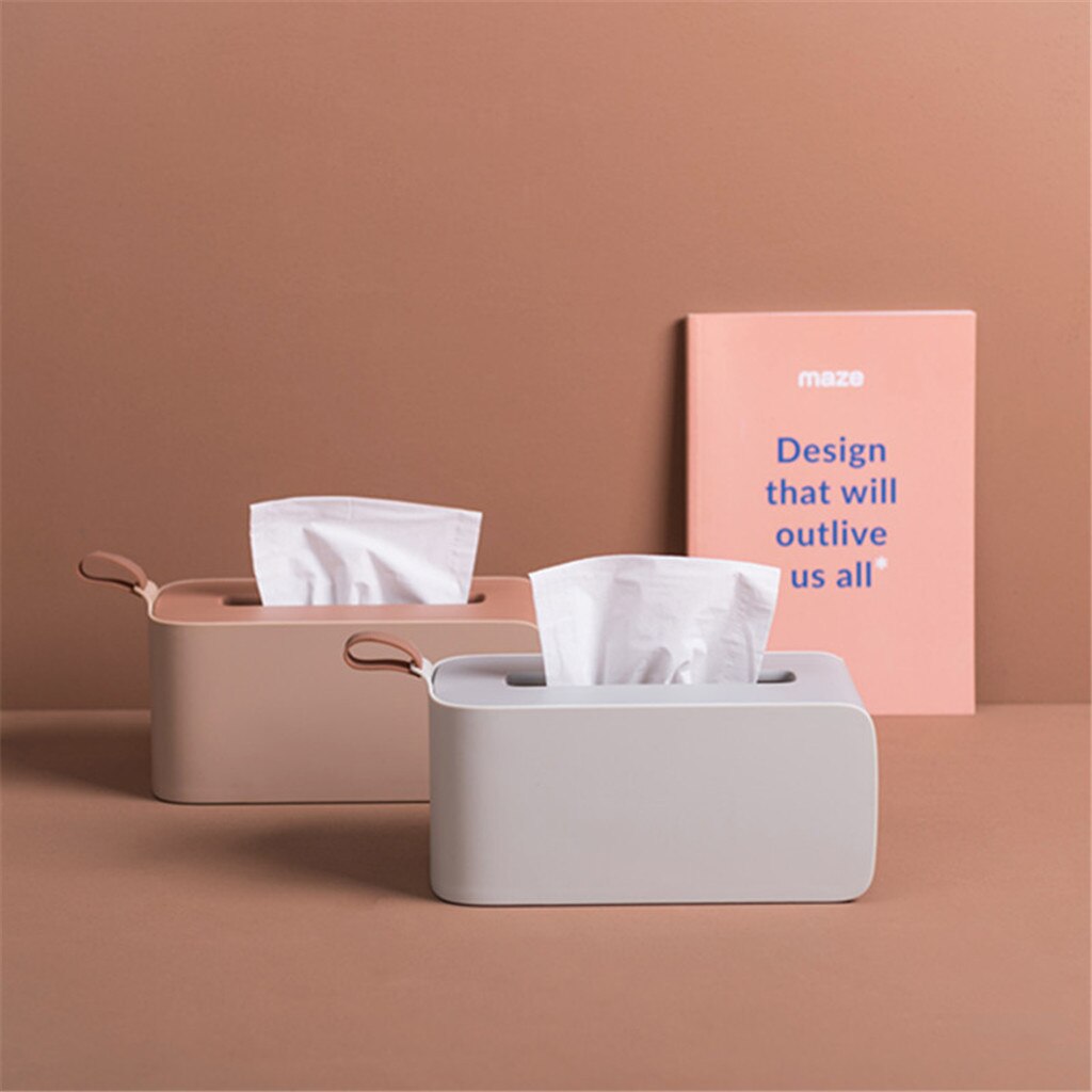cute cheap tissue paper box cover minimalist pastel pink and white
