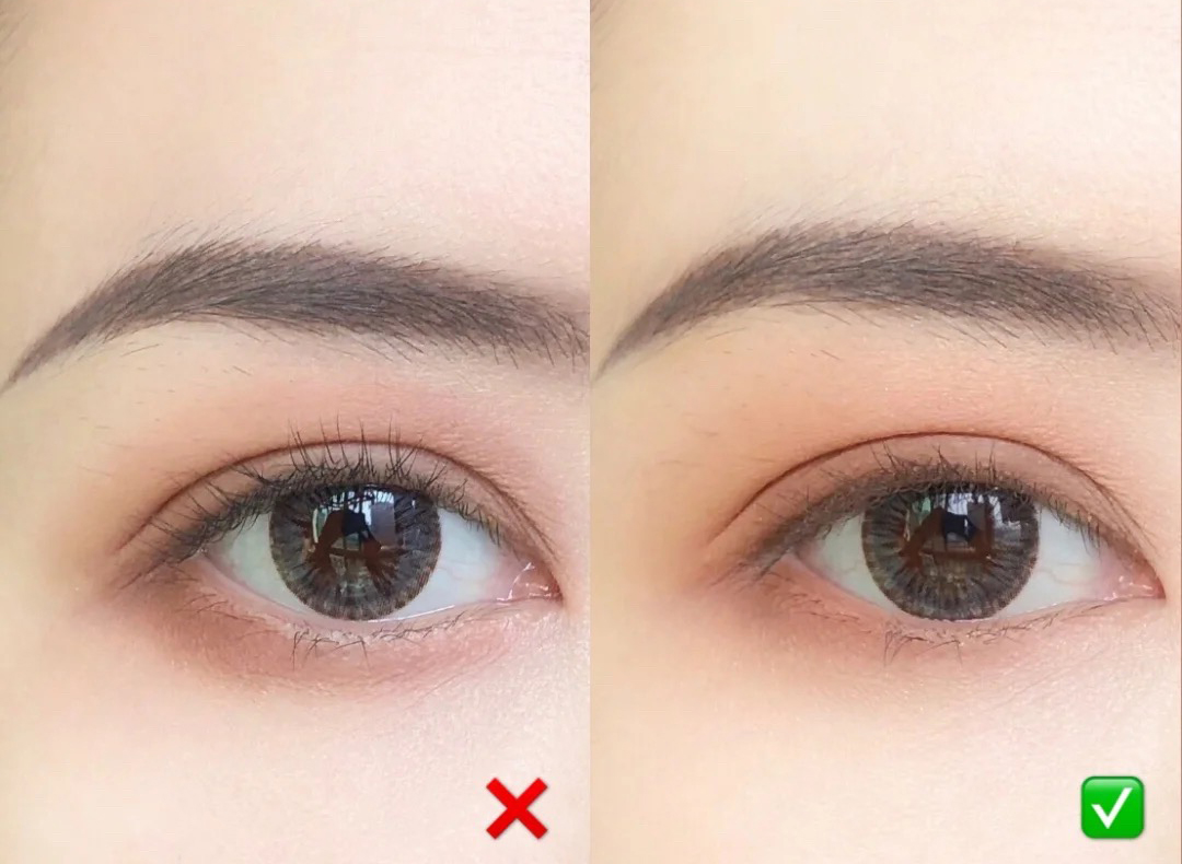 Defining eyes with a darker eyeshadow colour