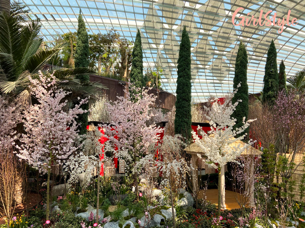Sakura Matsuri - Tale of the Peach Boy floral display at gardens by the bay