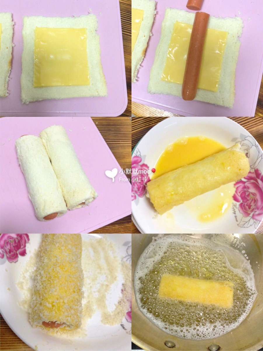 Cooking the cheesy sausage roll