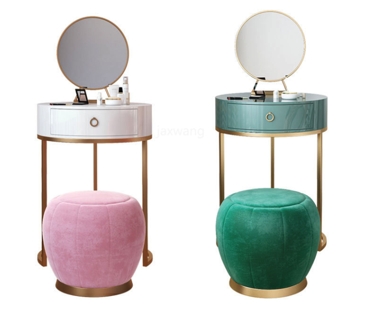 small velvet round dressing table for small bto hdb flat bedroom