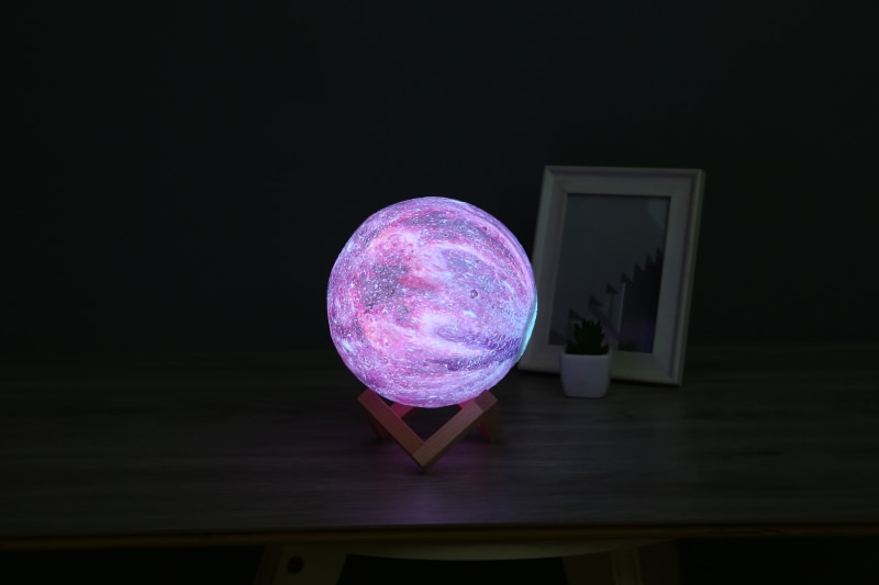 realistic moon lamp night light changing colours