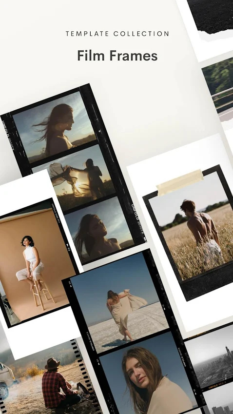 Film frames templates on Unfold