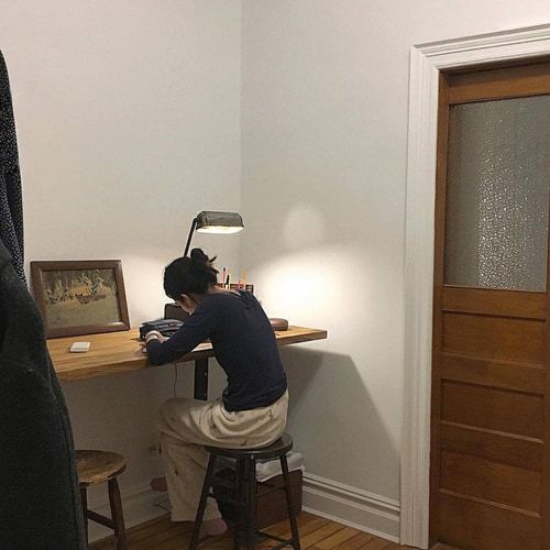 Girl doing work at a desk