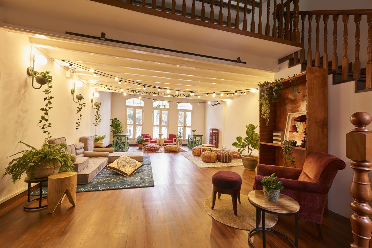 The Moon upstairs reading area