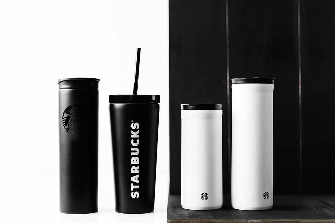 minimalist marble black and white Starbucks Singapore merchandise collection 