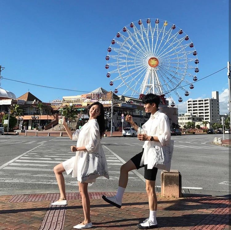 Couple having fun