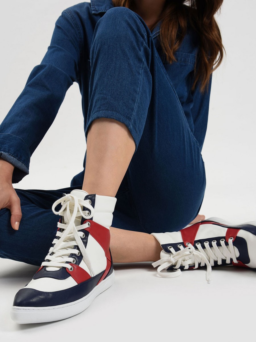 Charles & Keith Pointed High Cut Sneakers