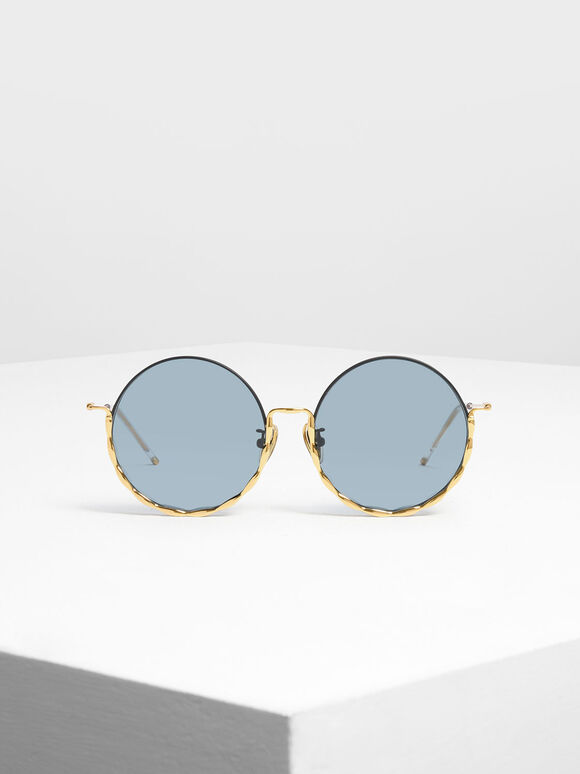 Charles & Keith Half Frame Round Sunglasses