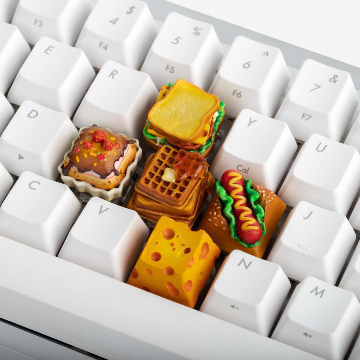 Dwarf Factory artisan keycaps the foodie cheese nyc hotdog sandwich