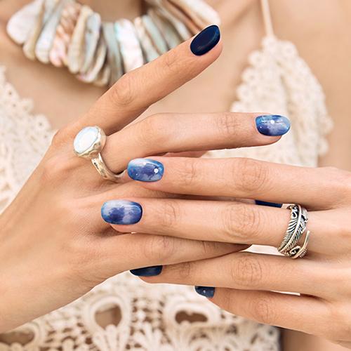 Ohora dark blue nail wraps