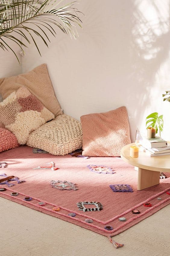Pink cosy corner in a home or room