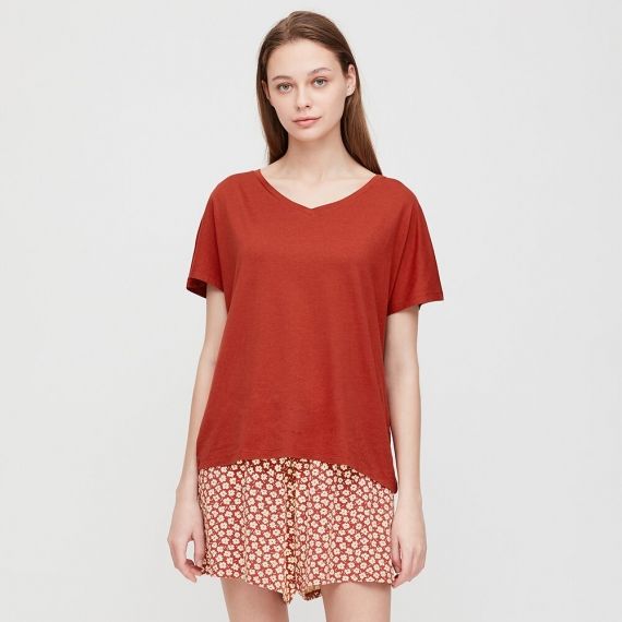 Uniqlo Joy of Print Short Sleeve Set front view