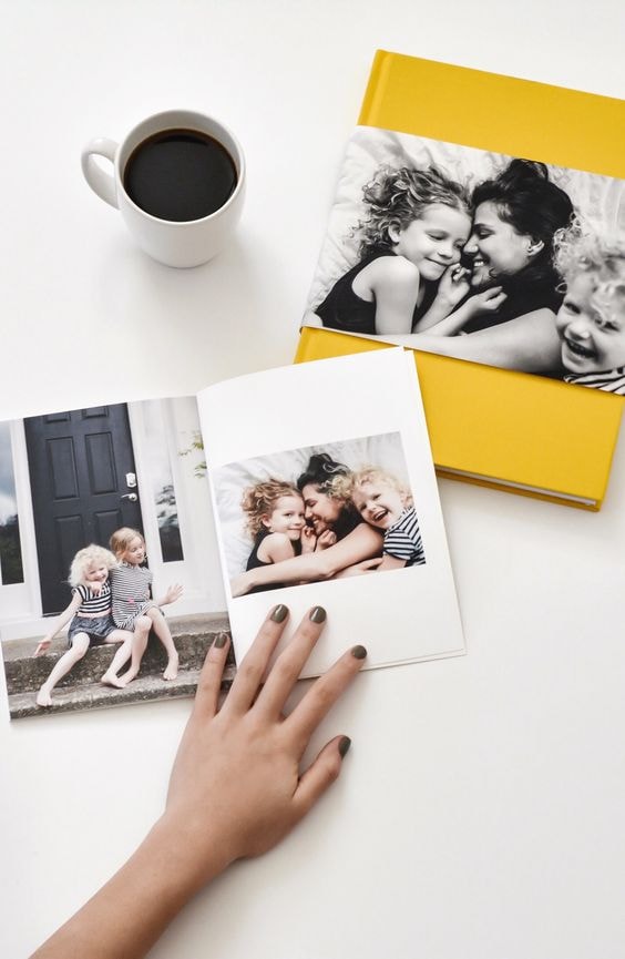 customised photo book with mother her children