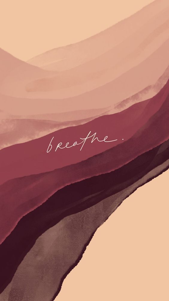 "Breathe" motivational wallpaper