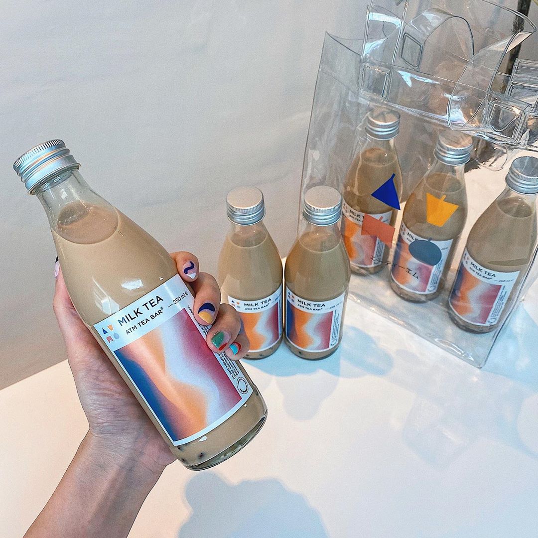 Bottled bubble milk tea from ATM Tea Bar