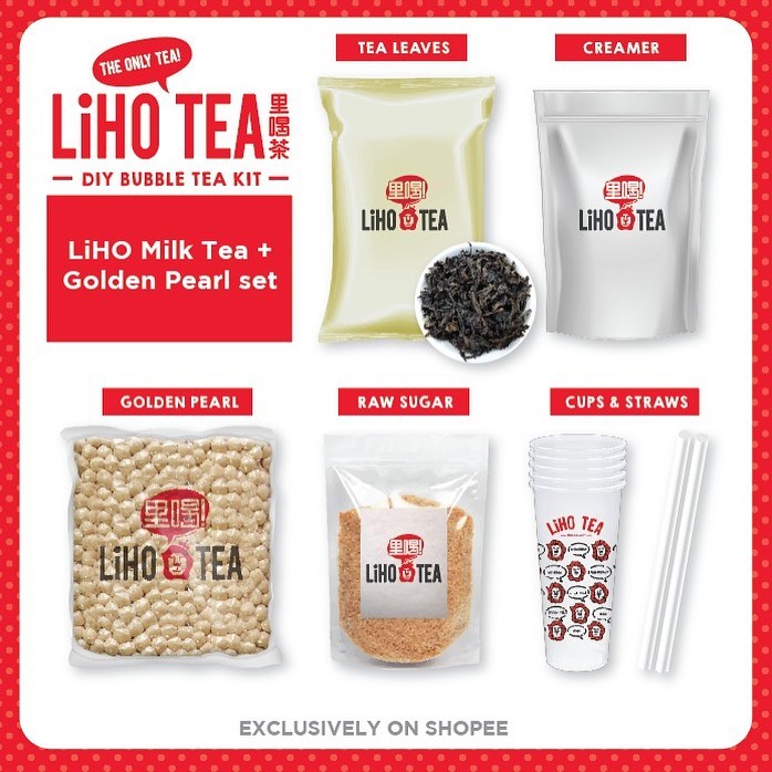 Liho Tea DIY Bubble Yea Kit Milk Tea with Golden Pearl