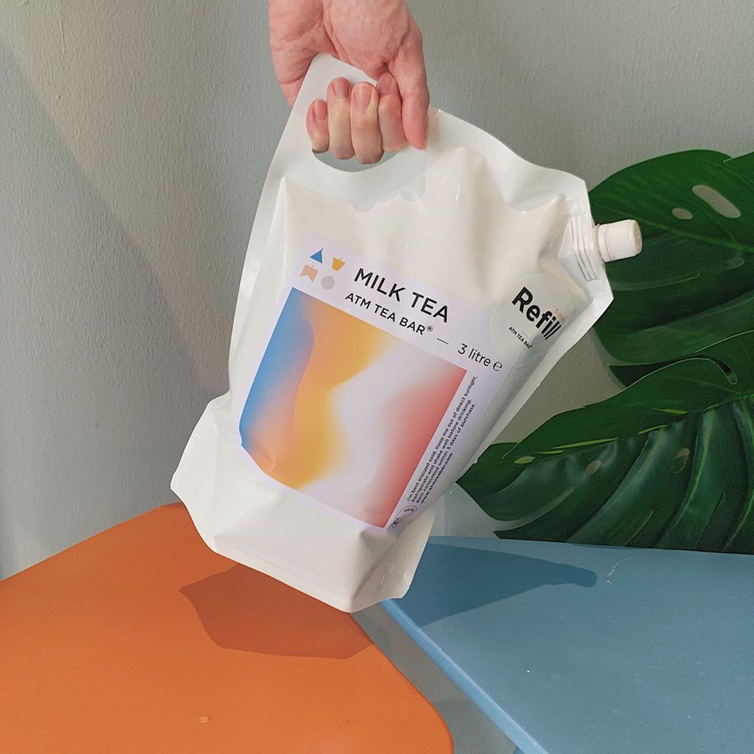 Milk tea refill from ATM Tea Bar