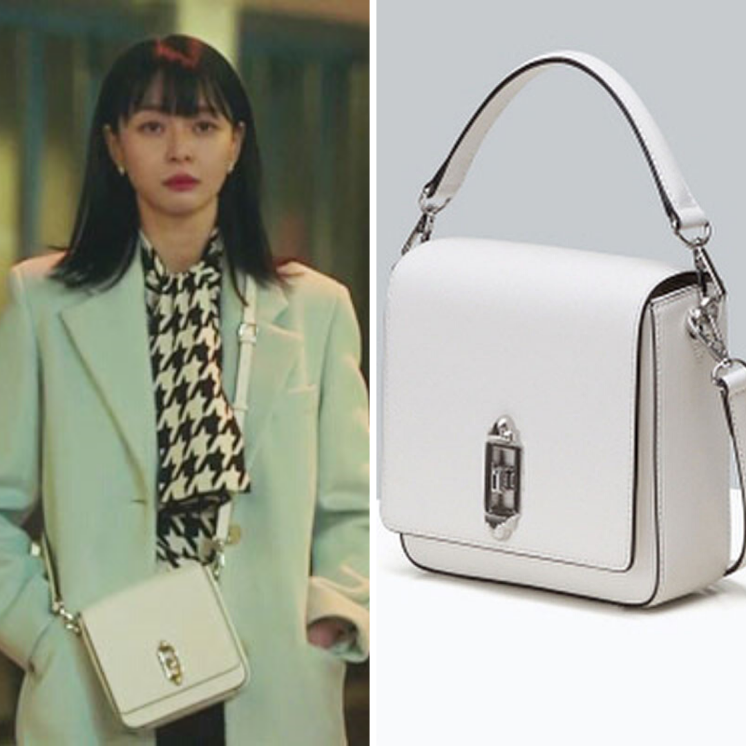 Actress carrying white bag
