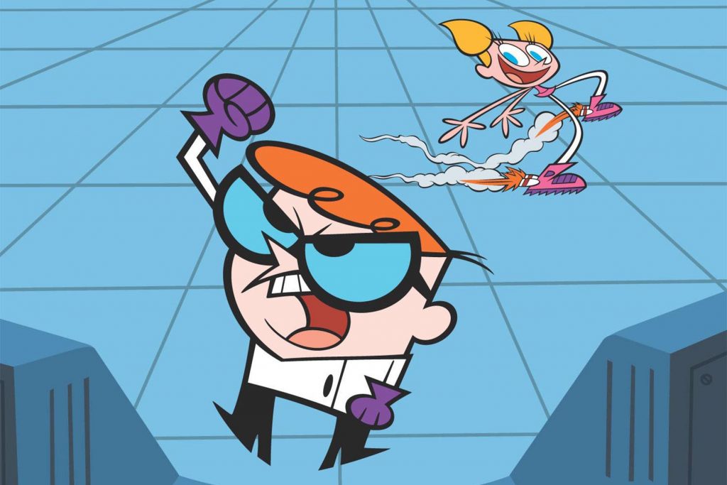  Dexter's Laboratory and his sister dee dee