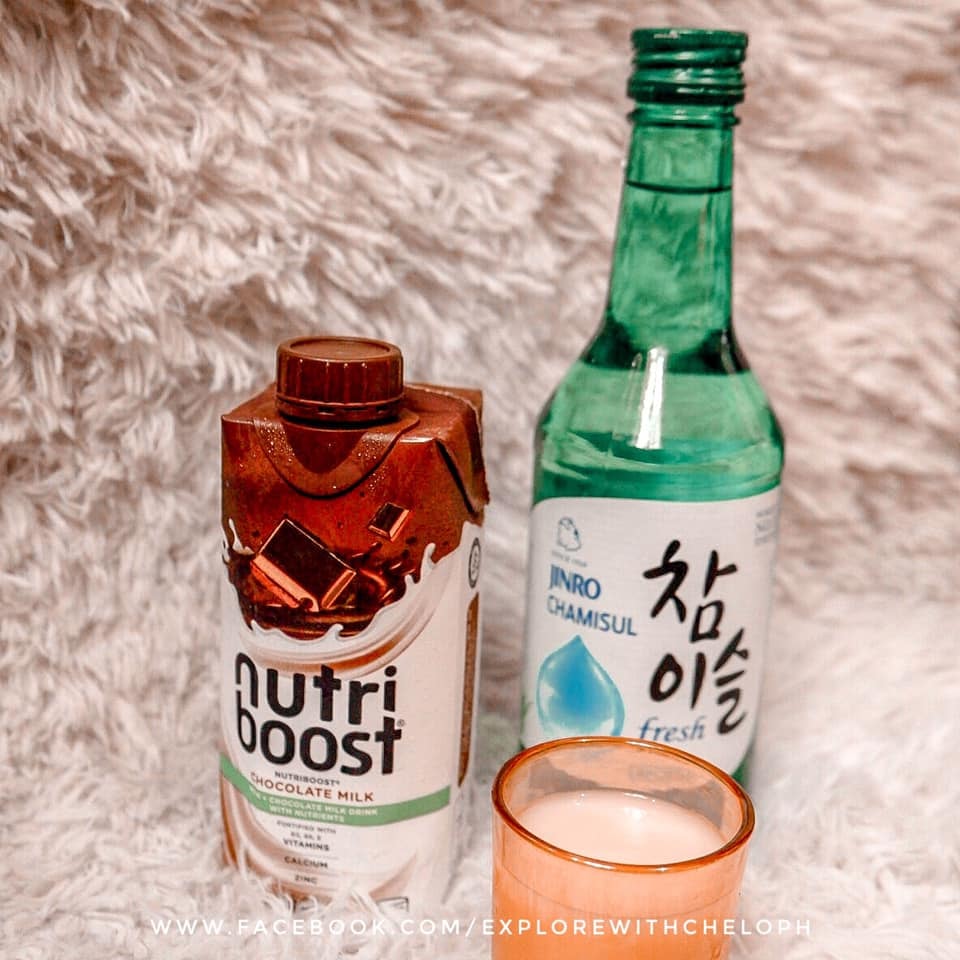 Soju with chocolate milk