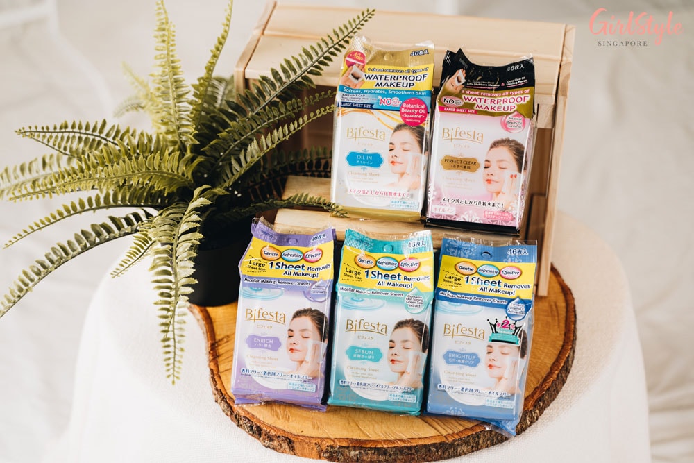 full range of Bifesta Micellar Makeup Remover Wipes all five packets