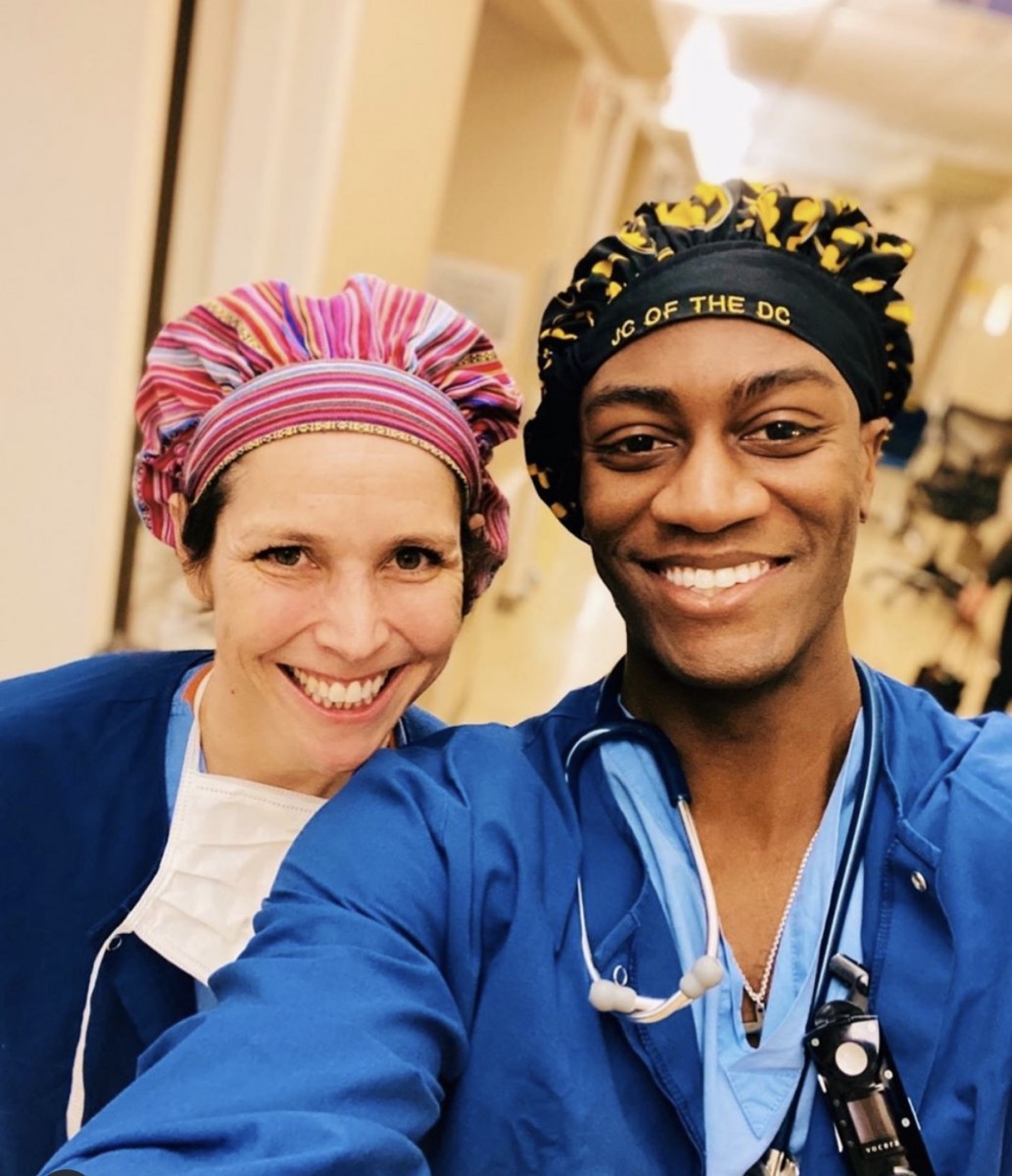 Healthcare Workers Taking Selfie