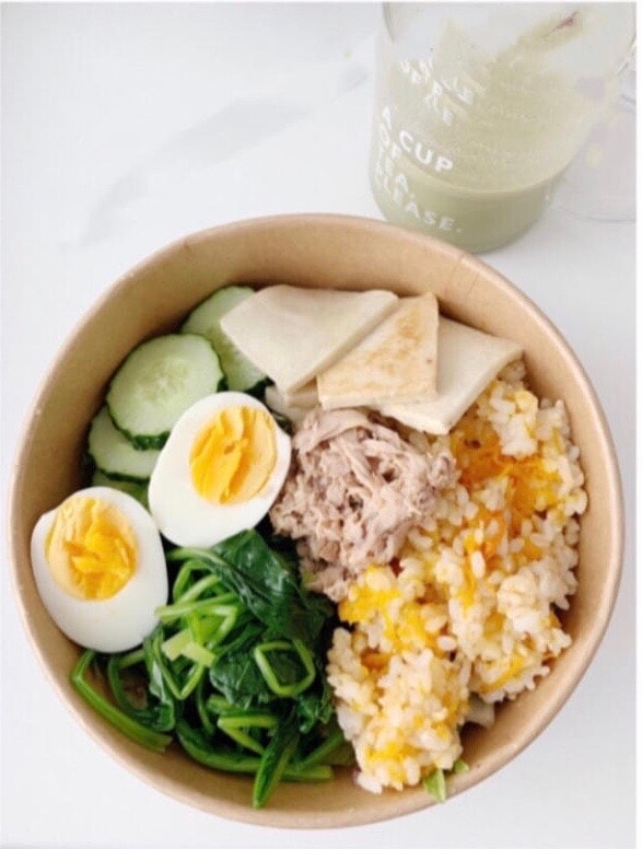 Tuna and egg diet meal
