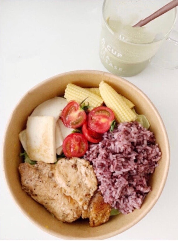 Chicken breast and tofu diet meal