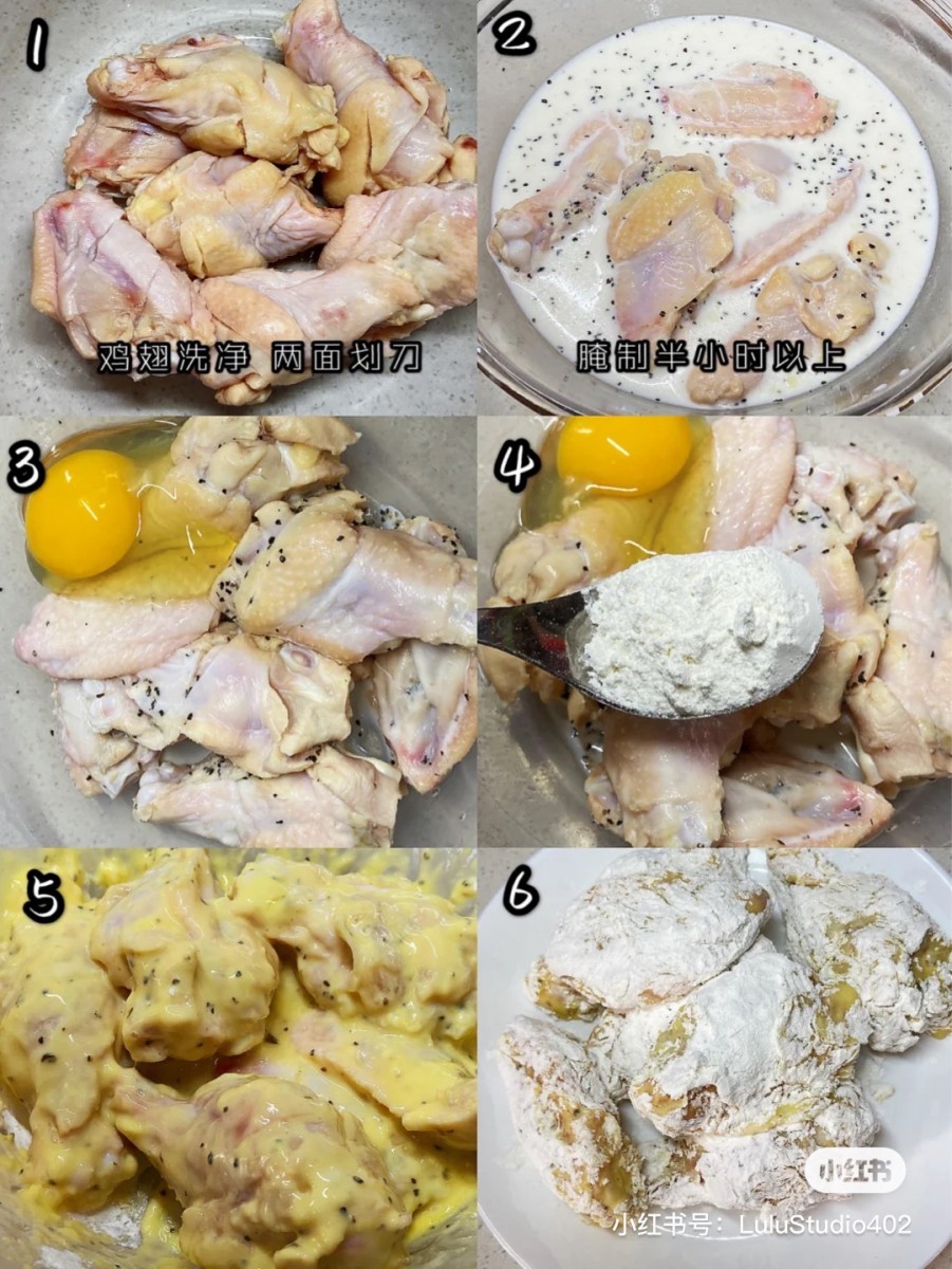 Marinating the Korean yangnyeom fried chicken