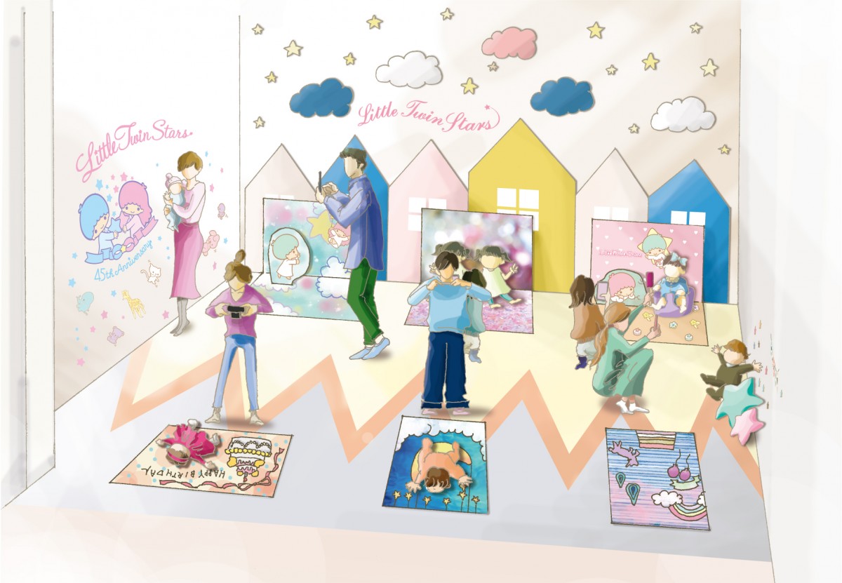 illustration of little twin stars takeover at Sanrio Puroland
