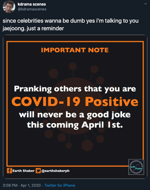 Tweet about Kim Jaejoong