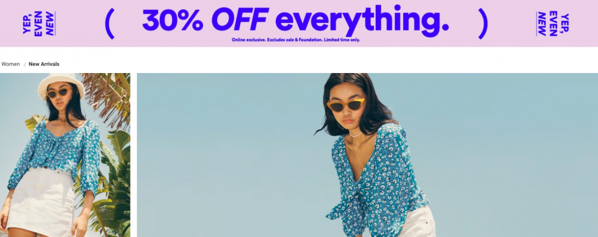 Cotton On 30% off