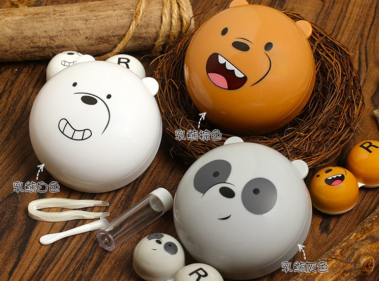 We Bare Bears contact lens case