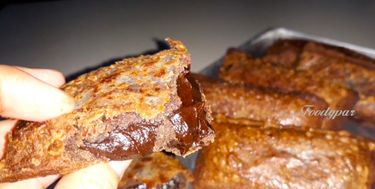 molten filling inside homemade McDonald's chocolate pie