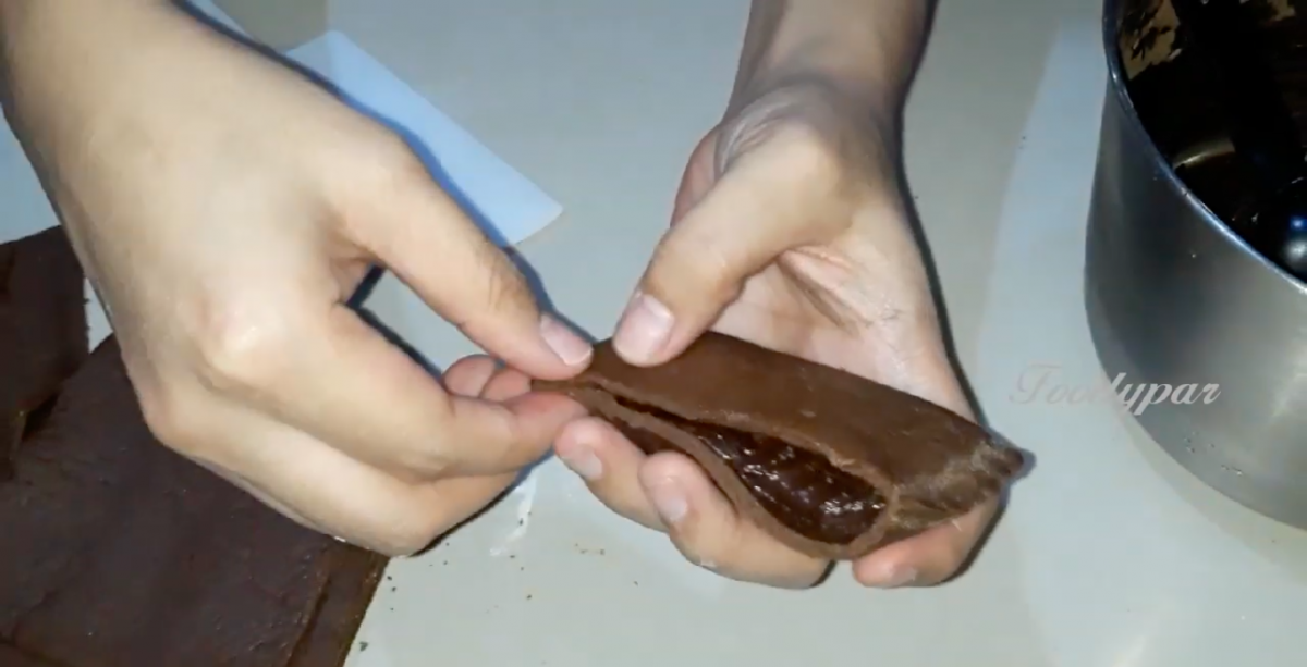 making homemade McDonald's chocolate pie